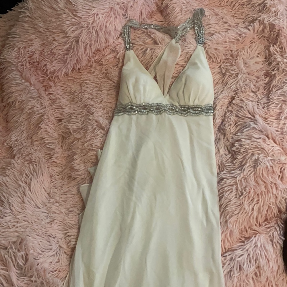 White elegant prom dress